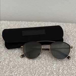 John Varvatos V518 Gold/Tortoise Round Sunglasses